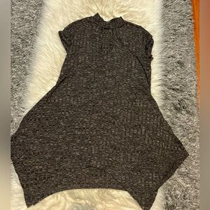 Gray Knit Asymmetrical Dress